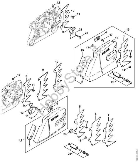 Coperchio rocchetto catena Motoseghe a benzina (MS) 066 della marca STIHL