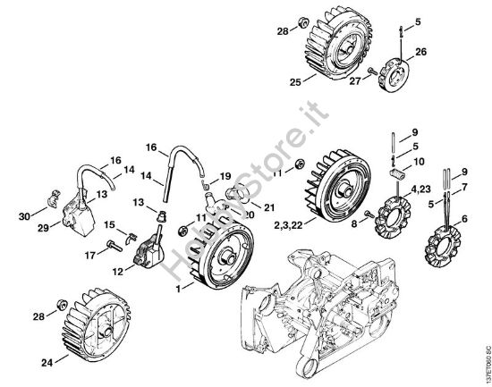 Impianto di accesione Motoseghe a benzina (MS) 066 BR della marca STIHL