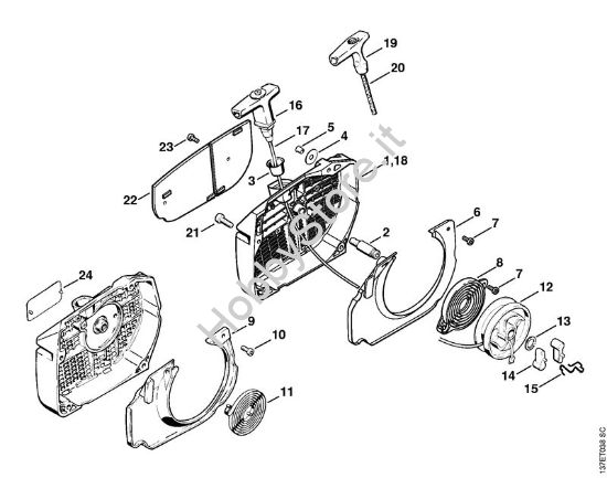 Dispositivo di avviamento Motoseghe a benzina (MS) 066 M della marca STIHL