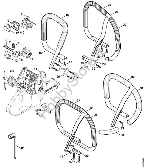 Manico tubolare Motoseghe a benzina (MS) 066 MR della marca STIHL