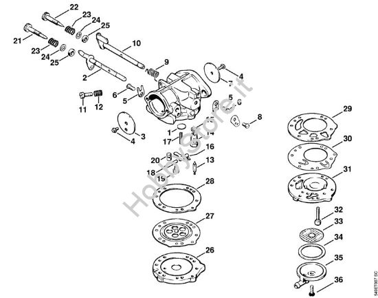 Carburatore LB-S9 Motoseghe a benzina (MS) 070 della marca STIHL