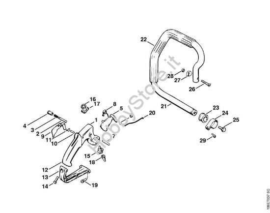 Impugnatura Motoseghe a benzina (MS) 070 della marca STIHL