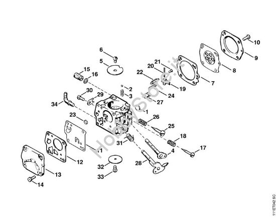 Carburatore Tillotson Motoseghe a benzina (MS) 075 AVEQ della marca STIHL
