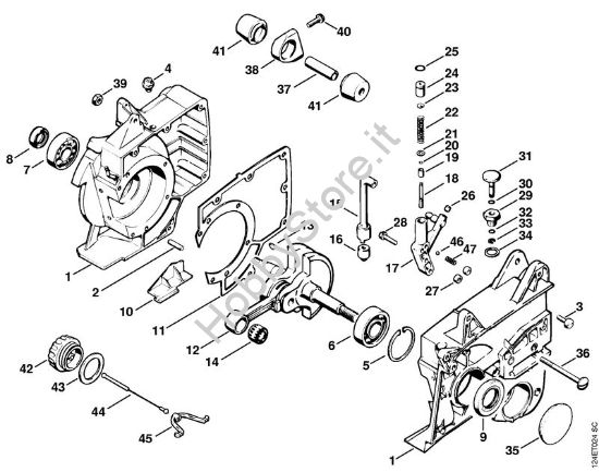 Carter albero a gomito, albero a gomito Motoseghe a benzina (MS) 076 S della marca STIHL