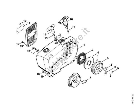 Dispositivo di avviamento Motoseghe a benzina (MS) 076 S della marca STIHL