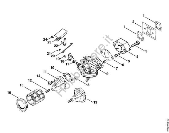 K Candela Candela Candela Filtro Aria Combustibile Per Stihl MS170 017 MS 170 K Messa A Punto Servizio Motosega - Foto 7