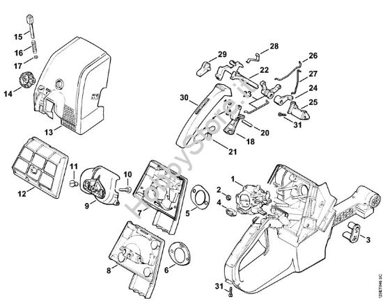 Filtro aria Motoseghe a benzina (MS) 084 della marca STIHL