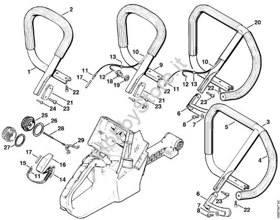 Manico tubolare Motoseghe a benzina (MS) 084 R della marca STIHL