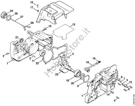 Carter albero a gomito Motoseghe a benzina (MS) 084 W della marca STIHL