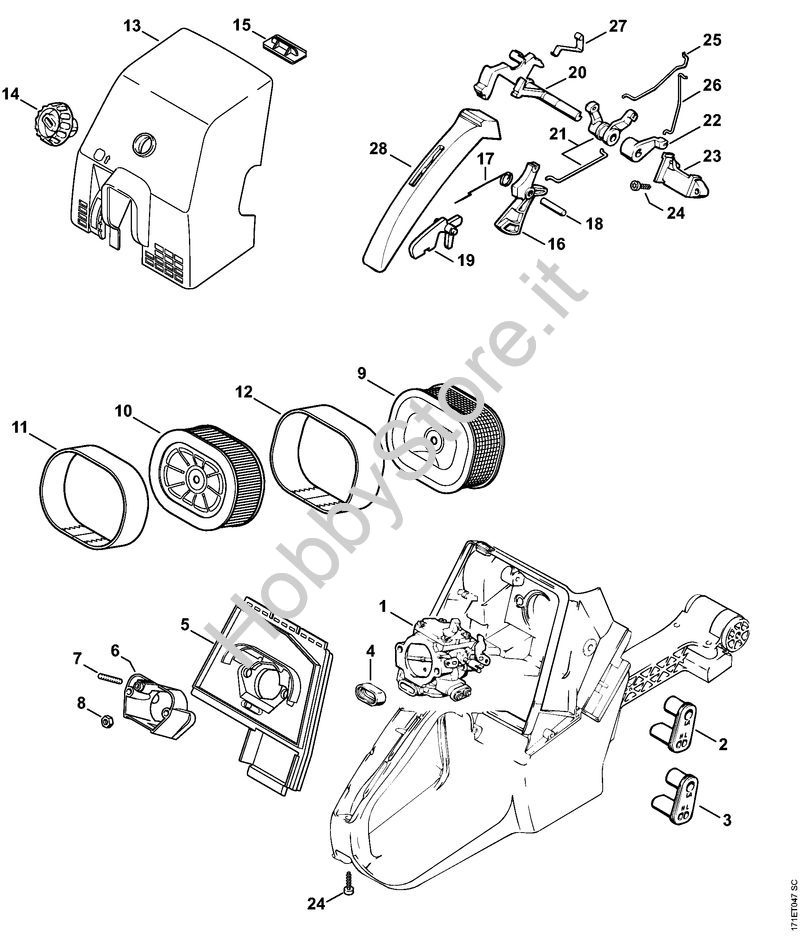 Accessori Stihl Filtro Aria Per Motosega Stihl 08 S / 08S - Foto 6