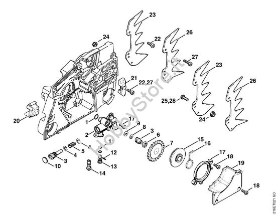 Pompa olio Motoseghe a benzina (MS) 088 della marca STIHL