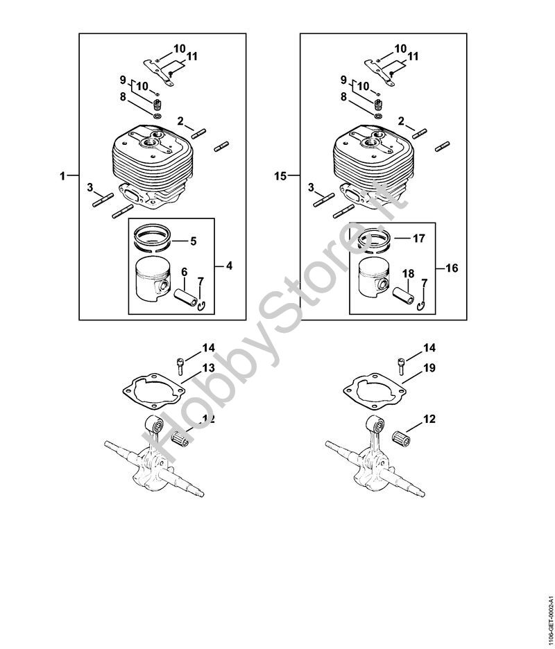 Guarnizione Cilindro Stihl Motosega 08 Troncatore TS08