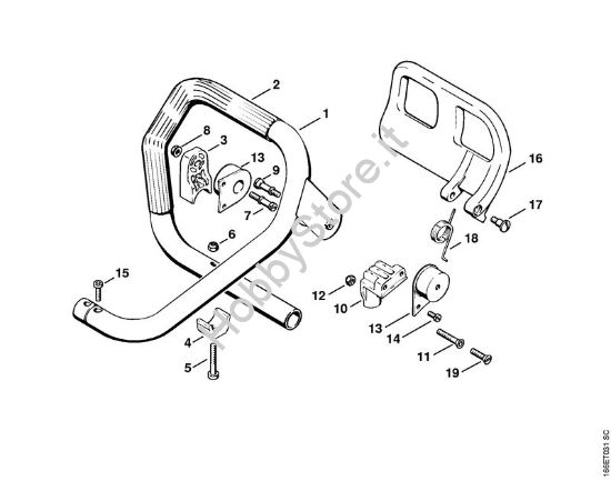 Manico tubolare Motoseghe a benzina (MS) 090 della marca STIHL