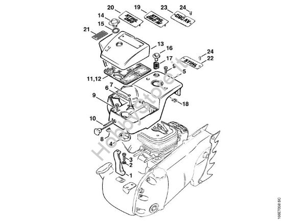 Filtro aria Motoseghe a benzina (MS) 090 AV della marca STIHL