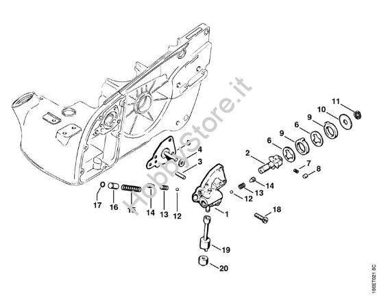 Pompa olio Motoseghe a benzina (MS) 090 AV della marca STIHL