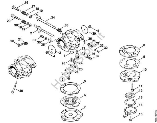 Carburatore HL-324 Motoseghe a benzina (MS) 090 G della marca STIHL