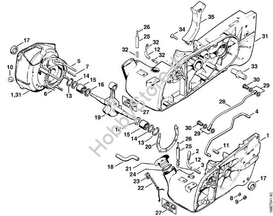 Carter albero a gomito Motoseghe a benzina (MS) 090 G della marca STIHL