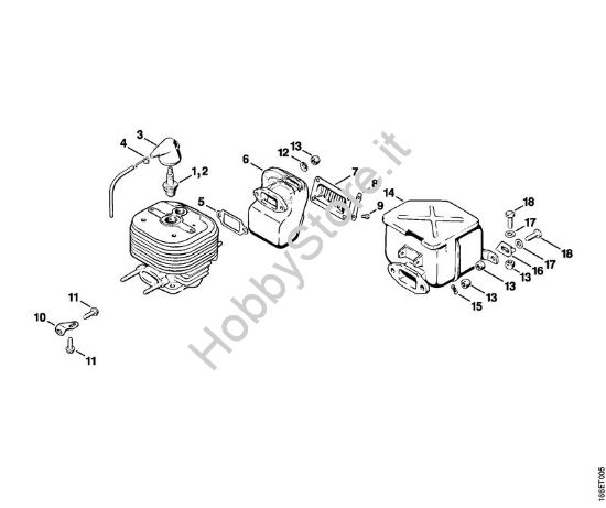 Silenziatore Motoseghe a benzina (MS) 090 G della marca STIHL