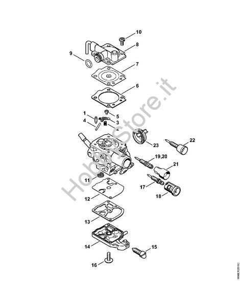 Carburatore C1Q-S262, C1Q-S200 Motoseghe a benzina (MS) MS 150 TC-E della marca STIHL