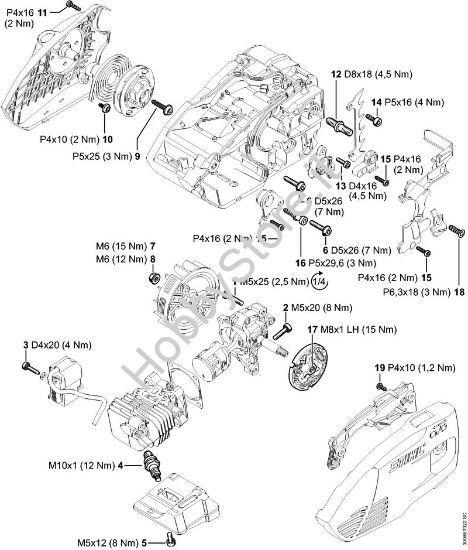 Coppie di serraggio Motoseghe a benzina (MS) MS 150 TC-E della marca STIHL