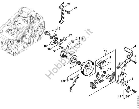 Pompa olio, frizione Motoseghe a benzina (MS) MS 151 C-E della marca STIHL