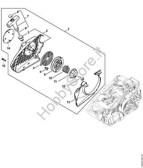 Dispositivo di avviamento Motoseghe a benzina (MS) MS 151 TC-E della marca STIHL