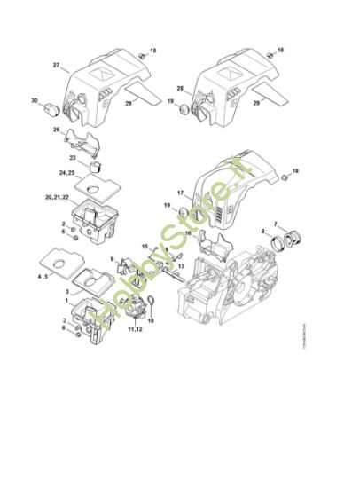 Picture of Filtro aria, cappottatura MS 170
