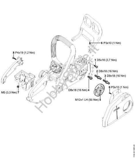 Coppie di serraggio Motoseghe a benzina (MS) MS 170 2-MIX della marca STIHL