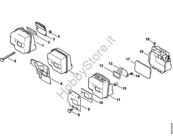 Silenziatore Motoseghe a benzina (MS) MS 170 C-E D della marca STIHL