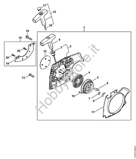 Dispositivo di avviamento Motoseghe a benzina (MS) MS 171 della marca STIHL