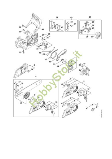 Picture of Frizione, freno catena MS 172