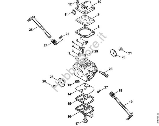 Carburatore C1Q-S152 Motoseghe a benzina (MS) MS 180 della marca STIHL
