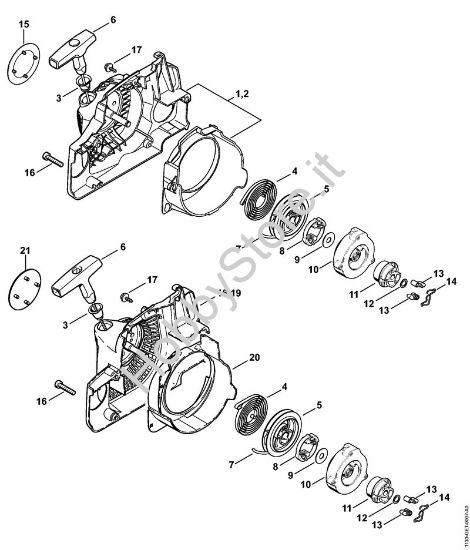 Dispositivo di avviamento ErgoStart Motoseghe a benzina (MS) MS 180 C-BE 2-MIX della marca STIHL