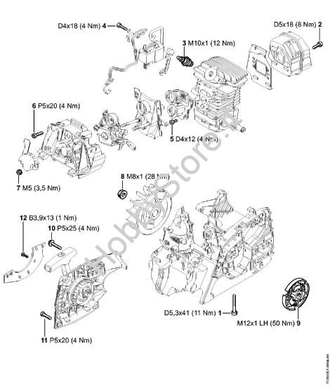 Coppie di serraggio Motoseghe a benzina (MS) MS 181 della marca STIHL