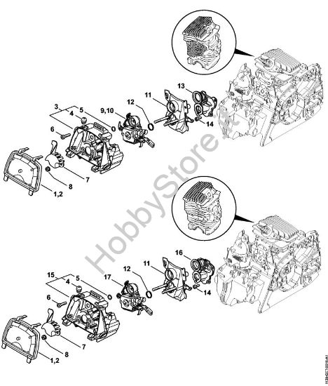 Filtro aria, manicotto elastico MS 181 Motoseghe a benzina (MS) MS 181 della marca STIHL