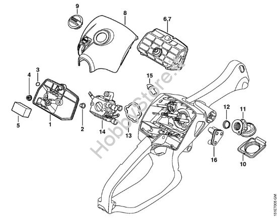 Filtro aria Motoseghe a benzina (MS) MS 192 C-E della marca STIHL