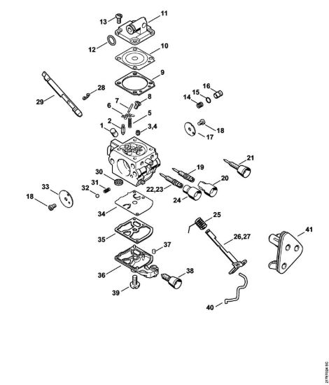 Carburatore C1Q-S257, C1Q-S134, C1Q-S103 Motoseghe a benzina (MS) MS 192 TC-E della marca STIHL