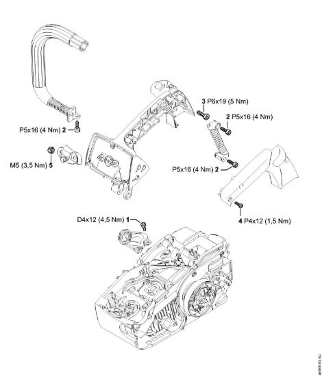 Coppie di serraggio Motoseghe a benzina (MS) MS 193 TC-E della marca STIHL
