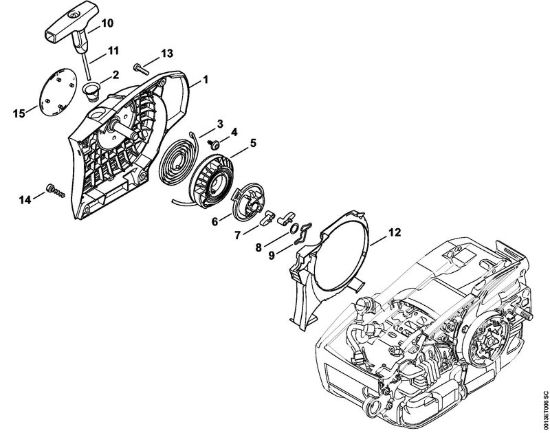 Dispositivo di avviamento ErgoStart Motoseghe a benzina (MS) MS 201 C-EM della marca STIHL