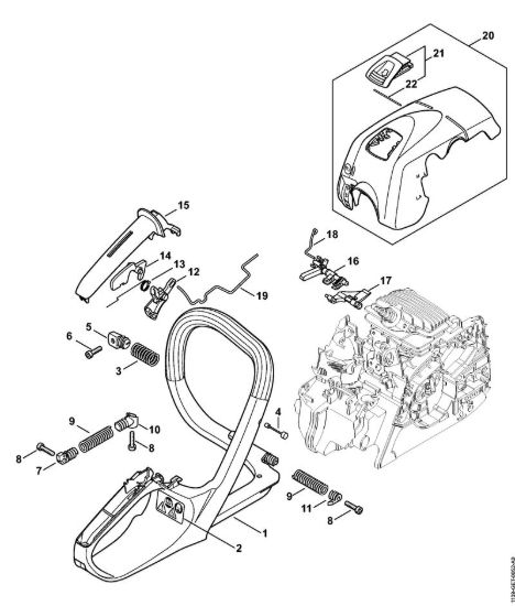 Manico a telaio, cappottatura MS 211 C-BE Motoseghe a benzina (MS) MS 211 C-BE della marca STIHL