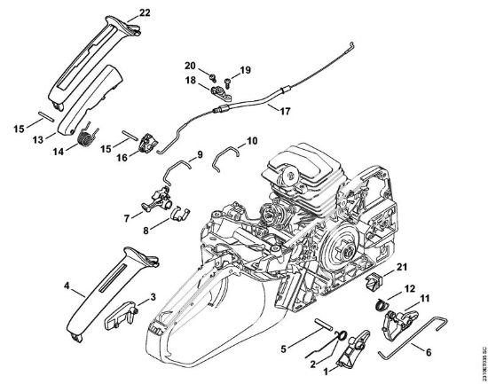 Comando gas Motoseghe a benzina (MS) MS 231 C-BE della marca STIHL