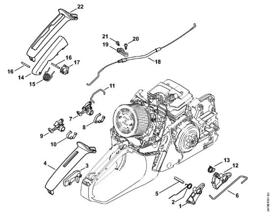 Comando gas Motoseghe a benzina (MS) MS 241 C-BEM della marca STIHL