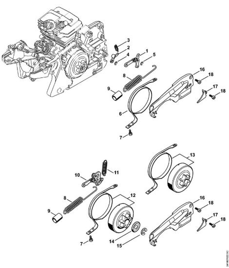 Freno catena Motoseghe a benzina (MS) MS 241 C-MQ della marca STIHL