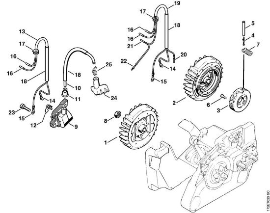Impianto di accesione Motoseghe a benzina (MS) MS 260-D della marca STIHL