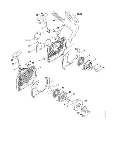 Picture of Dispositivo di avviamento, Protezione mano MS 261 C-BE