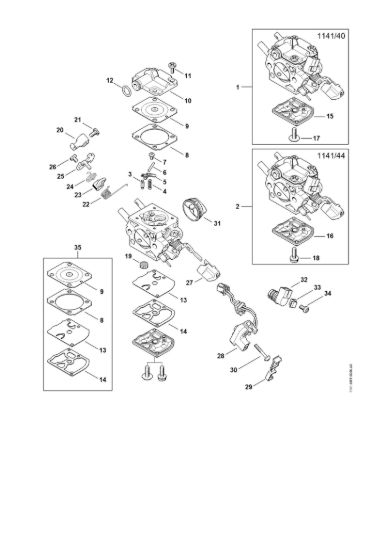 Picture of Carburatore 1141/40, 1141/44 MS 261 C-BM