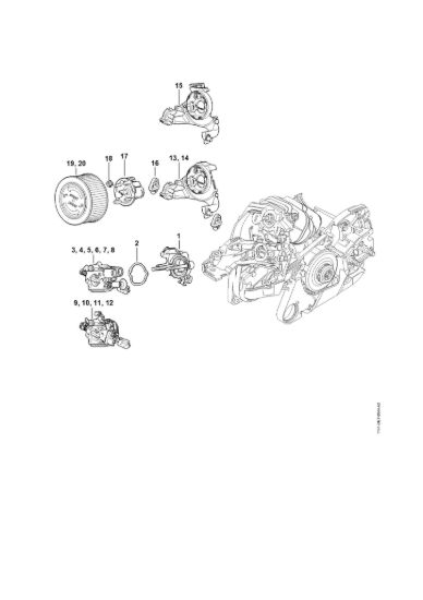 Picture of Supporto carburatore, Filtro aria MS 261 C-MQ