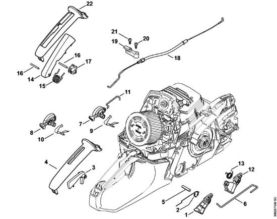 Comando gas Motoseghe a benzina (MS) MS 261 C-Q della marca STIHL