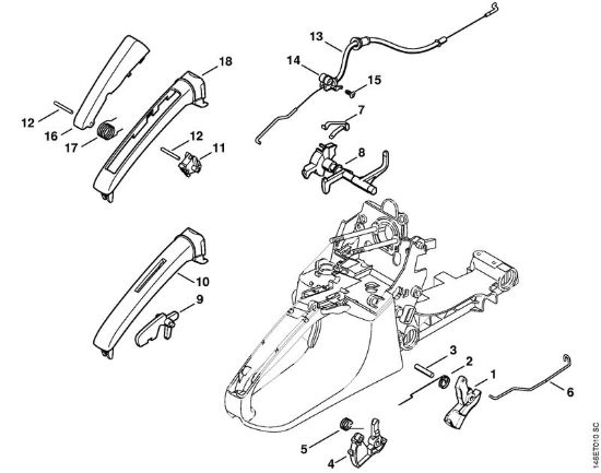 Comando gas Motoseghe a benzina (MS) MS 280 C-B della marca STIHL