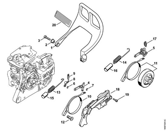 Freno catena Motoseghe a benzina (MS) MS 280 C-B della marca STIHL
